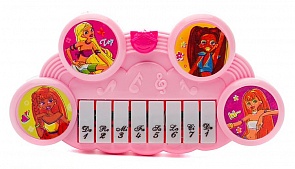 Пианино розовое с декоративными наклейками (S+S Toys, 100795777sim)